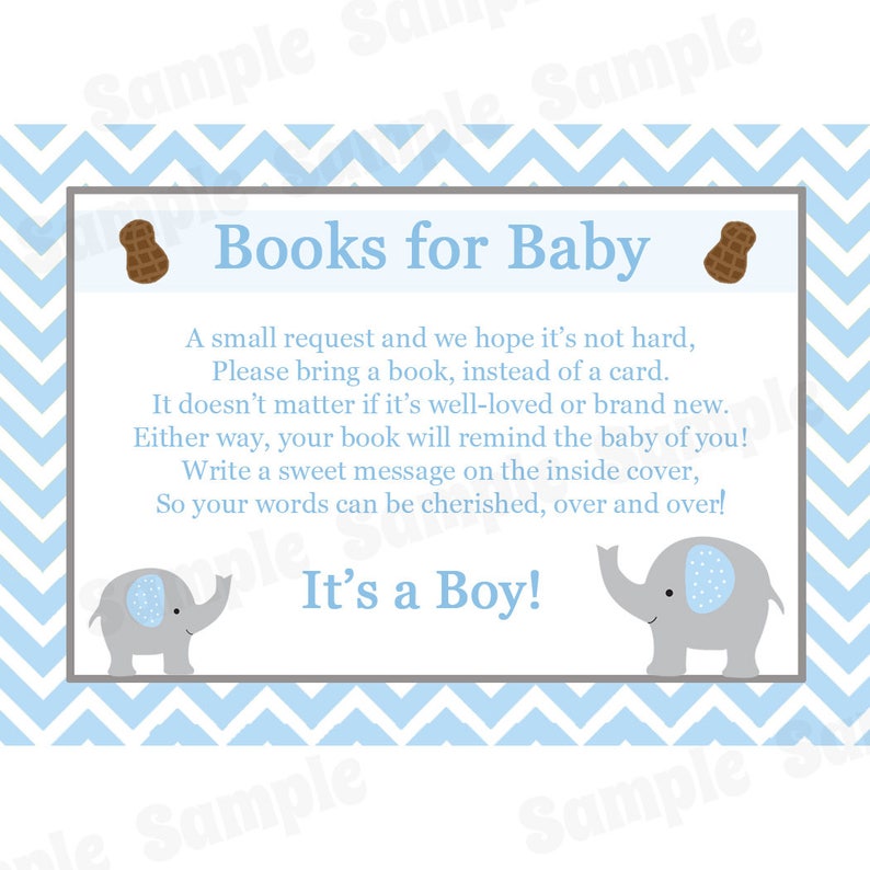 24 Books for Baby Insert Cards Baby Shower Cards Bring a Etsy