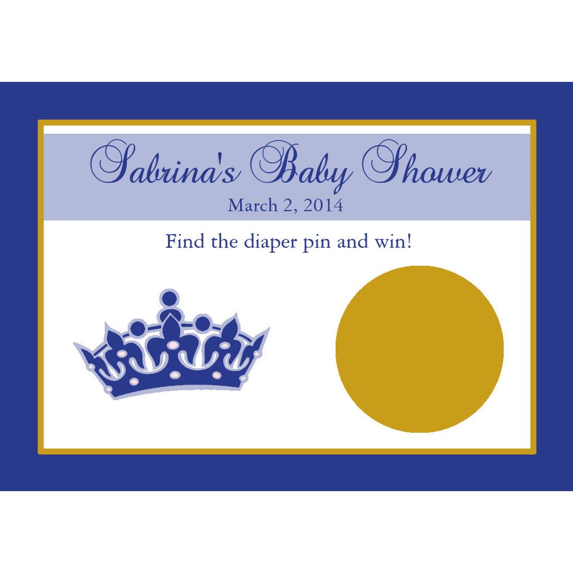 24 Personalized Baby Shower Scratch off Game Cards Little Etsy