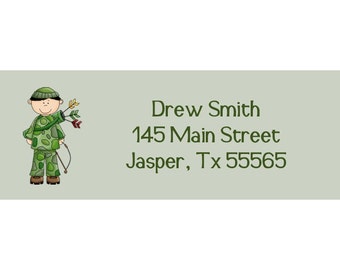 30 Personalized Return Address Labels Deer Hunting