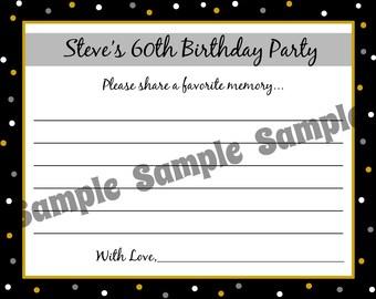 32 Birthday Advice Cards  -  ANY AGE  - Any Colors -  40th 50th 60th 75th Birthday, etc.