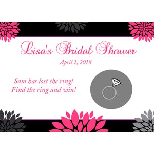 24 personnalisé douche nuptiale à gratter cartes à jouer - personnalisé - rose douche nuptiale à gratter jeu - Hallie Design couleurs disponible