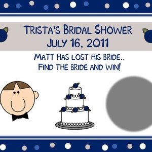 24 personnalisé douche nuptiale à gratter cartes - tout nouveau Design Couple heureux