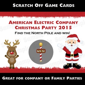 48 personnalisé vacances / Christmas Party gratter jeu de cartes - compagnie les Fêtes - Fêtes de famille.