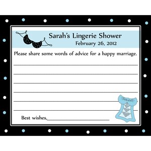 24 Bruids Douche of Lingerie Douche Advieskaarten - Lingerie Design