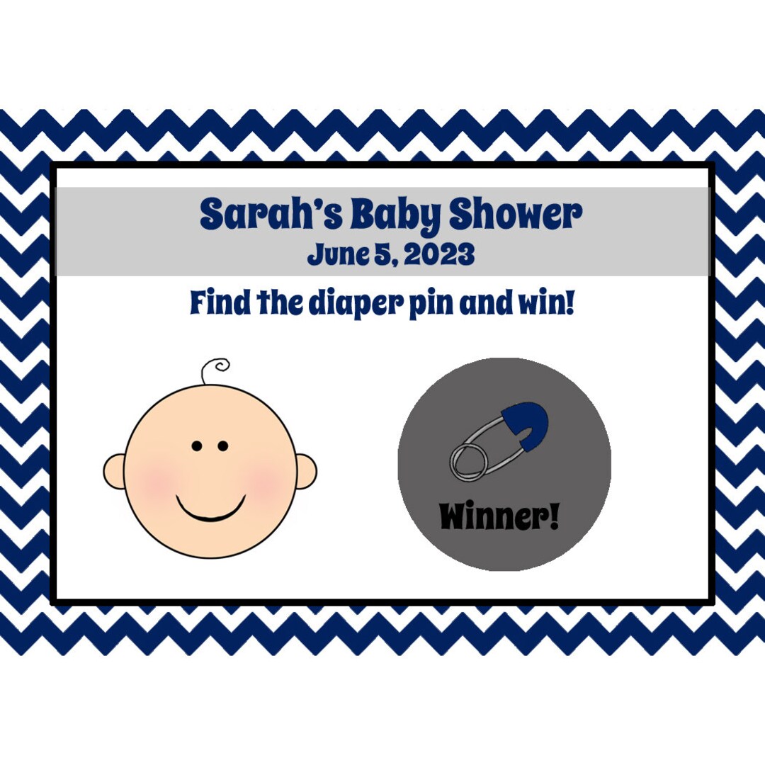 24 Baby Face Baby Shower Scratch off Game Cards Baby Shower Game Cards