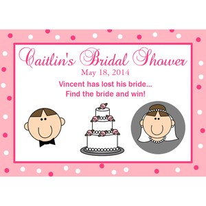 24 personnalisé douche nuptiale à gratter cartes à jouer - roses - mariée et le marié