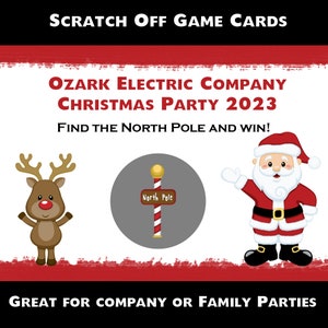 176 cartes de jeu à gratter personnalisées pour les vacances/fêtes de Noël – Fêtes d'entreprise – Fêtes de famille