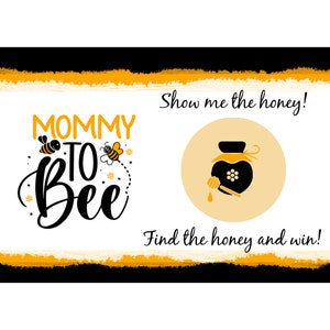 24 cartes de jeu à gratter personnalisées pour baby shower = Mommy To Bee Shower - Baby Bee Shower - Baby To Bee - Bee Baby Shower Mommy to Be