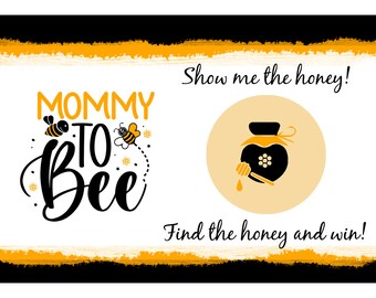 24 Personalized Baby Shower Scratch Off Game Cards = Mommy To Bee Shower - Baby Bee Shower - Baby To Bee - Bee Baby Shower Mommy to Be