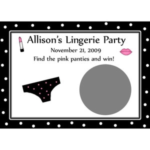 24 personnalisé à gratter cartes à jouer - douche nuptiale - Bachelorette Party - Parti de Lingerie