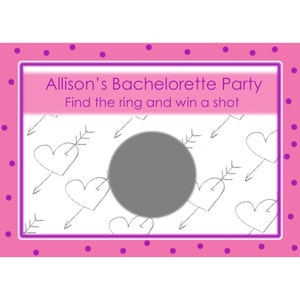 24 Bachelorette Party à gratter cartes à jouer - personnalisé - coeurs Design