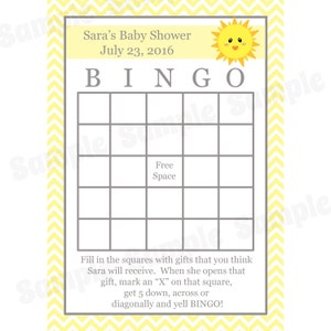24 personalizado bebé ducha tarjetas de Bingo - eres mi sol bebé ducha - tarjetas de Bingo sol - sol bebé ducha - sol juego
