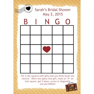 24 carte da gioco personalizzate per il bingo con doccia nuziale - LOVE is Everywhere Design