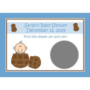 24 Personalizzato Baby doccia gratta carte giochi piccola nocciolina
