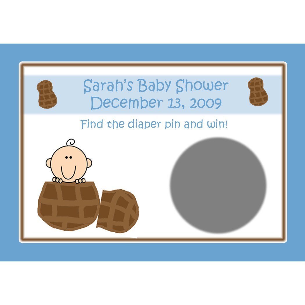 24 Personalized Baby Shower Scratch off Game Cards LITTLE Etsy