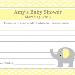 24 personalizzati Baby doccia consigli carte elefante