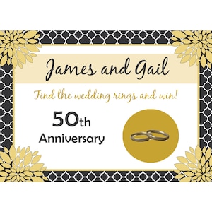 24 - personnalisé 50e anniversaire hors jeu cartes à gratter - amour fleurs - peut être personnalisé pour n'importe quelle année anniversaire