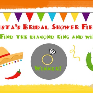 24 Carte Da gioco Gratta e Gratta tirizzati in --- Fiesta Bridal Doccia - Fiesta Party - Fiesta Wedding Shower