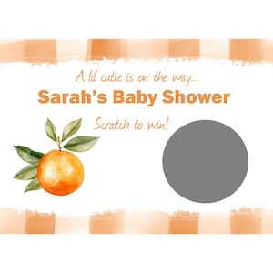 24 Babyshower Kraskaarten - Lil Cutie Design - GEDRUKT en VERZONDEN - Babyshower oranje - Little Cutie