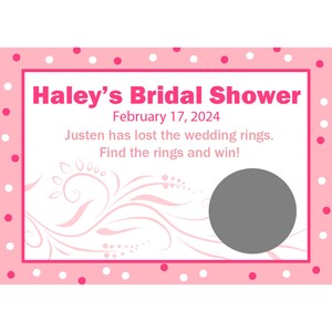 24 cartes de jeu à gratter personnalisées - Modern Bride PINKS