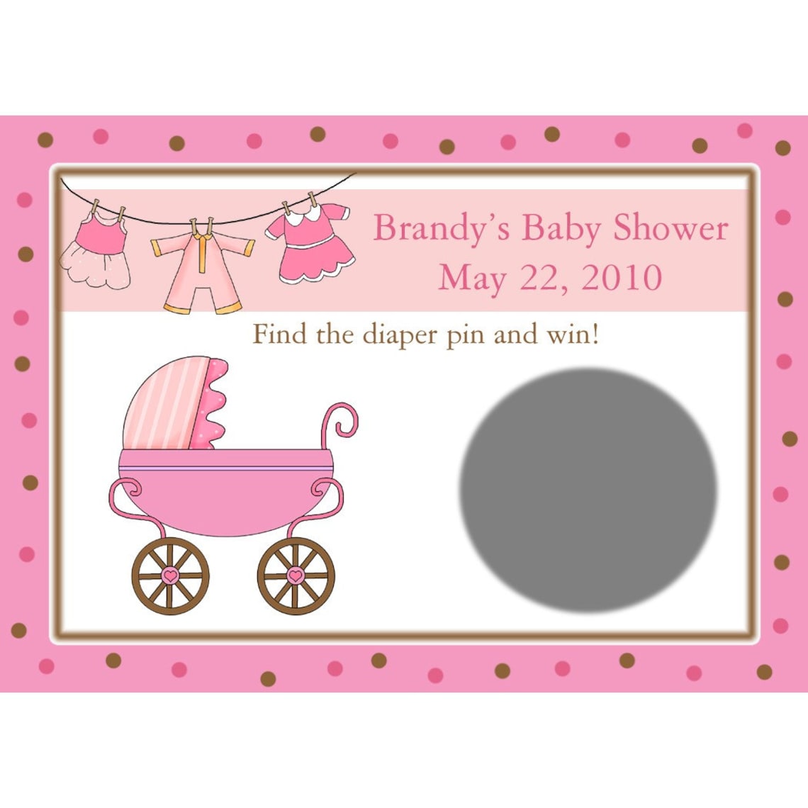 24 Personalized Baby Shower Scratch off Game Cards Baby Etsy