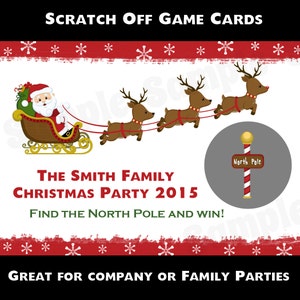 48 personnalisé vacances / Christmas Party gratter jeu cartes - société Parties - fêtes de famille.