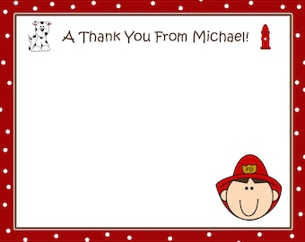 20 Fireman Thank You Cards