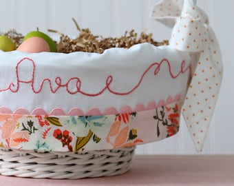 Personalized Easter Basket Liner Pottery Barn Kids Baskets Etsy