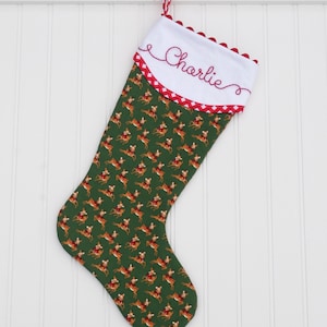 PREORDER Christmas 2026: Personalized Baby Christmas Stocking,  Quilted Stocking, Monogram Stocking, Santa Stocking