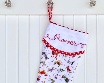 Dog Personalized Christmas Stocking - Perfect for Puppy First Christmas