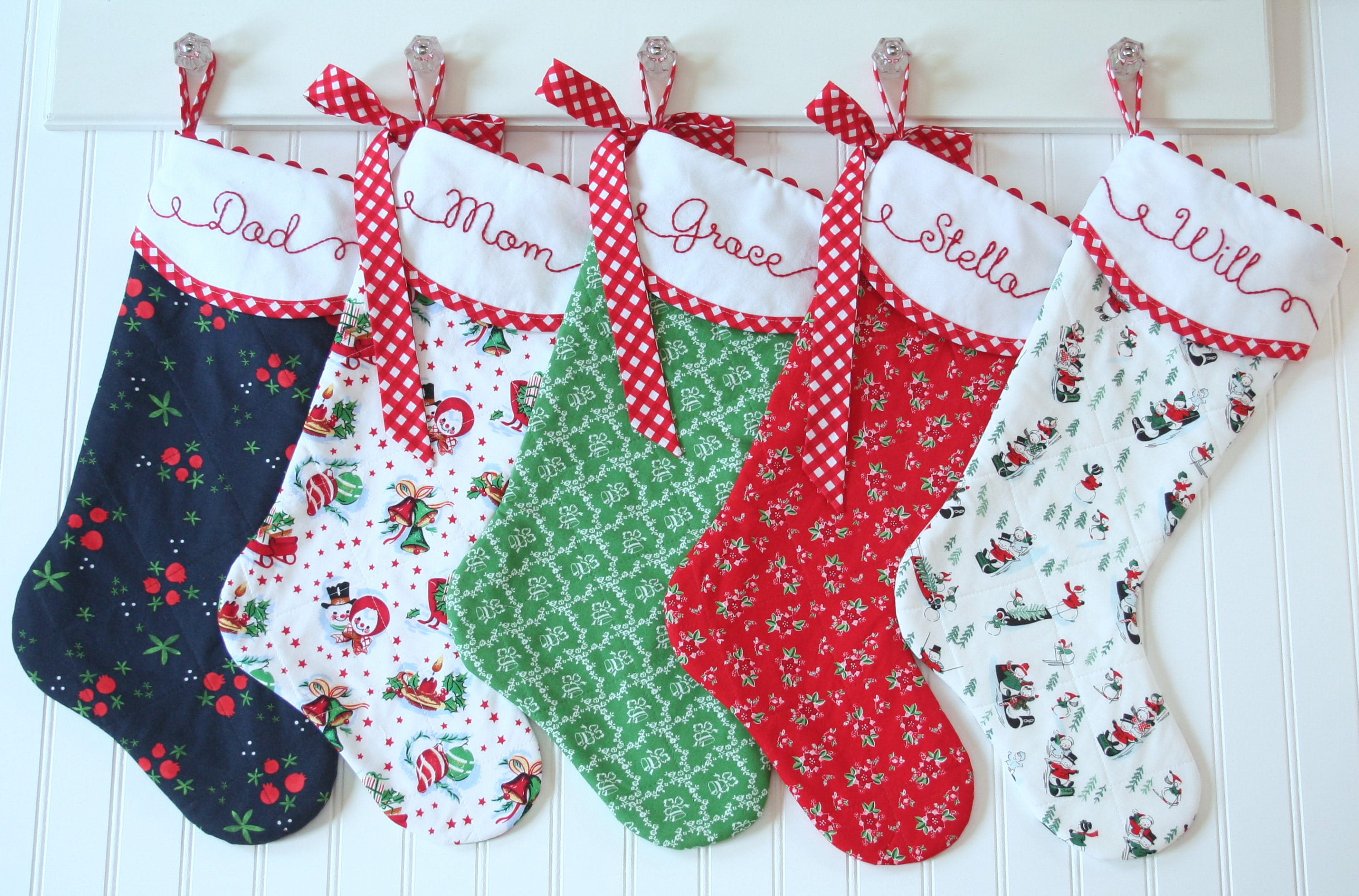 Quilted Christmas Stockings 