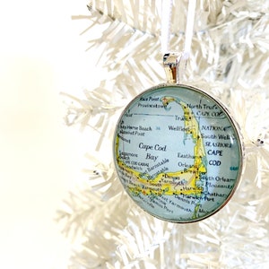Cape Cod Ornament, Vintage Landkarte Ornament, Weihnachtsverzierung, Cape Cod MA, Chatham, Weihnachtsgeschenk, Provinztown MA, Hyannis