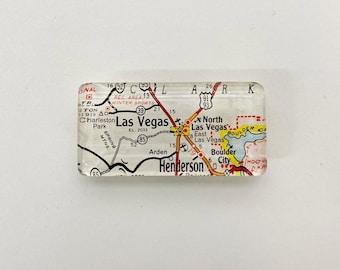 Las Vegas NV Vintage Map Magnet, Vegas map, magnet, for fridge, guy gift, map gift, Las Vegas souvenir, travel fridge magnet