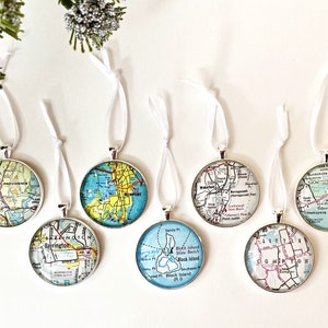 Rhode Island Ornament, Vintage Karte Ornament, Weihnachtsverzierung, Vorsehung Rhode Island, Newport, Narragansett, Rhode Island Geschenk