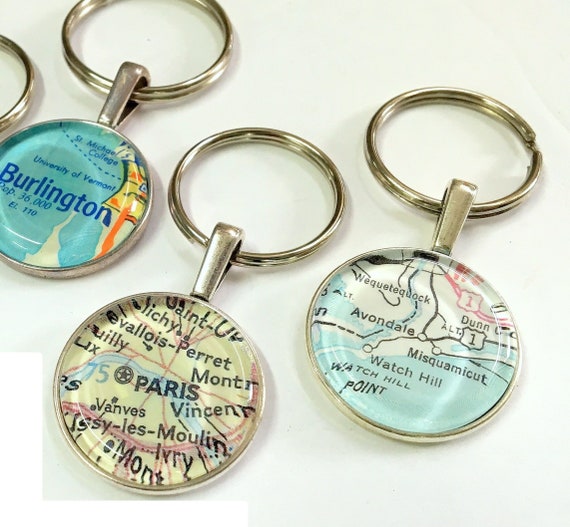 Travel Keychain Custom Keychain Custom Map Keychains Unique 