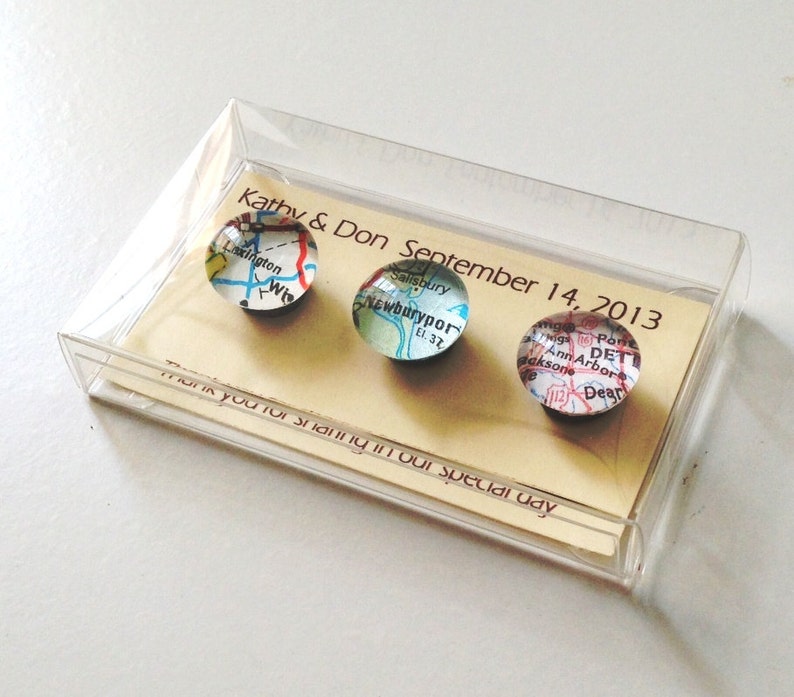 Wedding Favor Map Magnets, Custom Party Favor, Shower Favor, Map Gifts ...