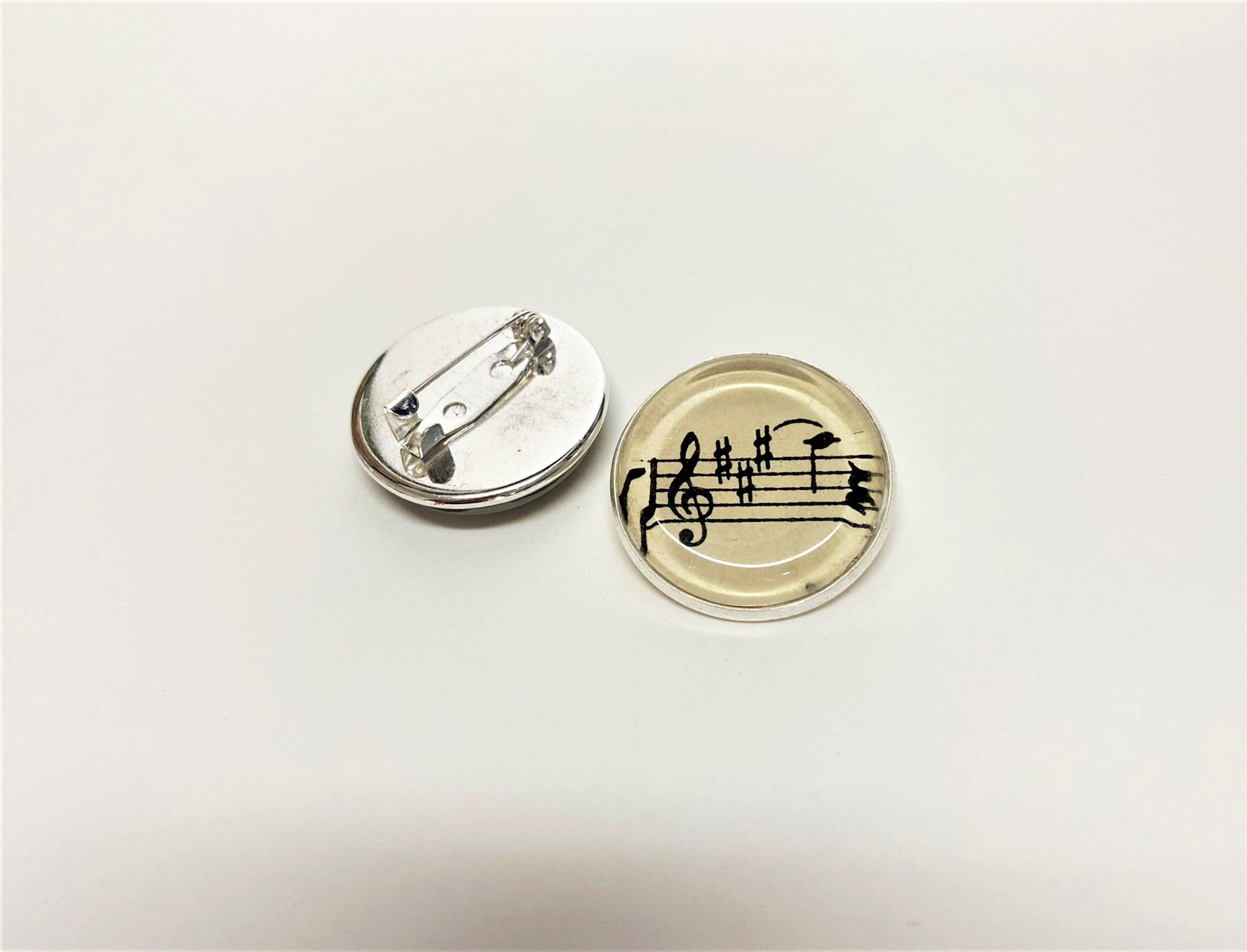 Vintage Sheet Music Pin Music Lapel Pin G Clef Pin 1 Inch Etsy