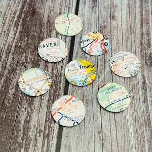 Vintage Map Magnets, Colleges & Universities, grad gift or alum, graduation gift, alumni gift, guy gift, university magnet, Stocking stuffer