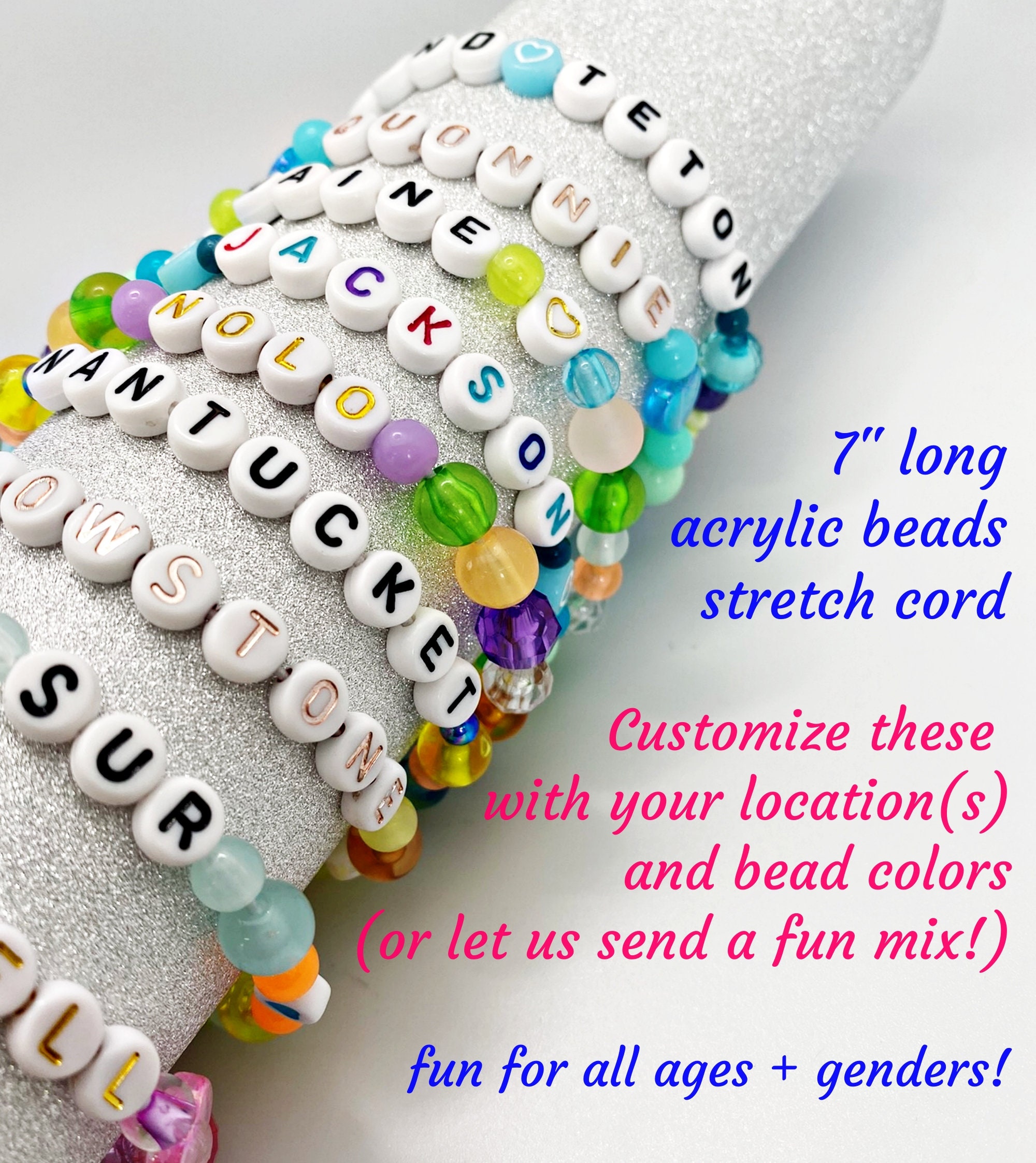 Multicoloured Acrylic Bead, Skull & Chain Flex Bracelet - Up to 19cm length  | eBay
