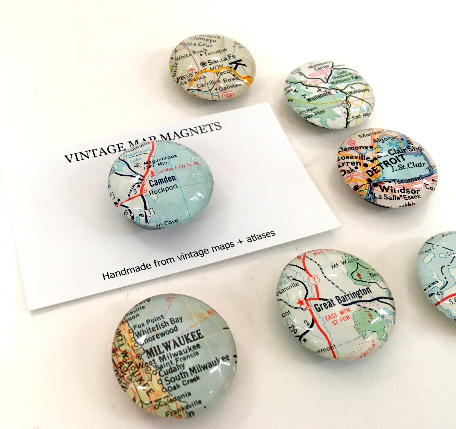 Vintage Map Custom Map Large Round Map Etsy UK