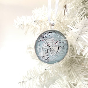 Bar Bor, Acadia np Urlaub Weihnachten Karte Ornament, Maine Vintage Karte Ornament, Karte Geschenk, einzigartige Verzierung, Spaß Kerl Geschenk, Geschenk unter 20
