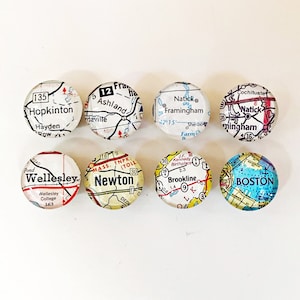 Imanes con el mapa del maratón de Boston, ruta del maratón de Boston, regalo para el corredor, regalo del maratón de Boston, juego de imanes de maratón, lunes de maratón, regalo para el corredor