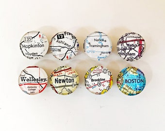 Boston Marathon map magnets, Boston Marathon route, gift for runner, Boston Marathon gift, marathon magnet set, Marathon Monday, runner gift
