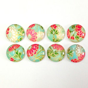Japanse washi-bloem magneetset, push pin, madeliefjepatroon, kleurrijke glasmagneten, leraarscadeau, koelkastmagneten, cadeau collega, jonger dan 15 jaar,