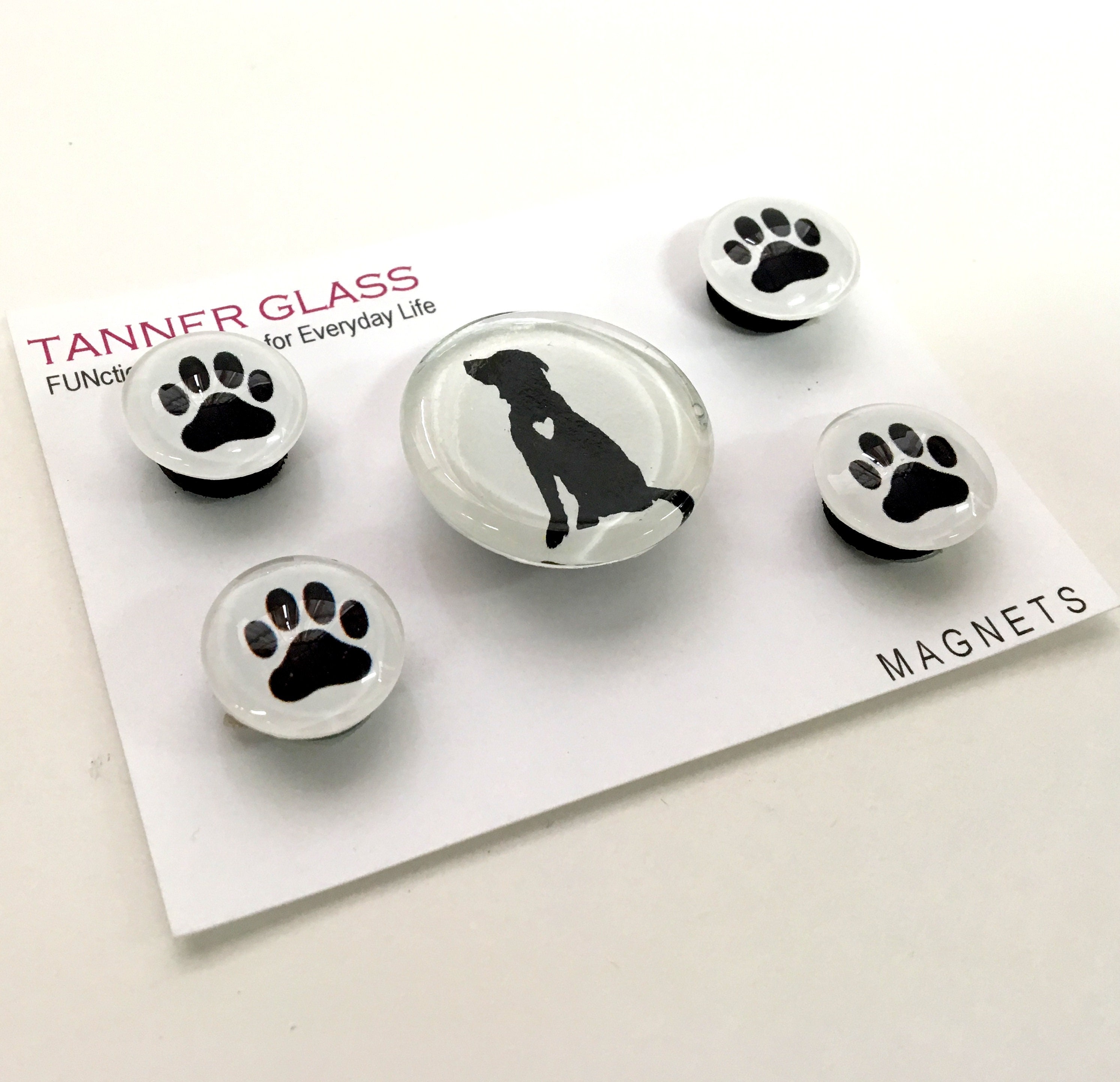 Lab Love Glass Magnet Set. Labrador Retriever Magnets Paw | Etsy