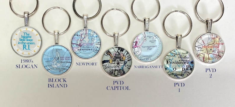 Rhode Island Keychain Souvenir Providence Newport Block - Etsy