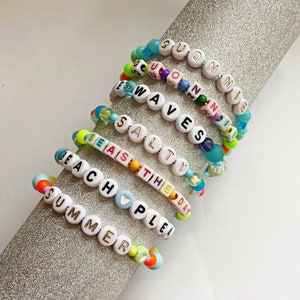 Beach themed Friendship Bracelets, Beach Bracelet with charm, Summer Jewelry, Summer Bracelet, Beach life, Beach Please Bracelet