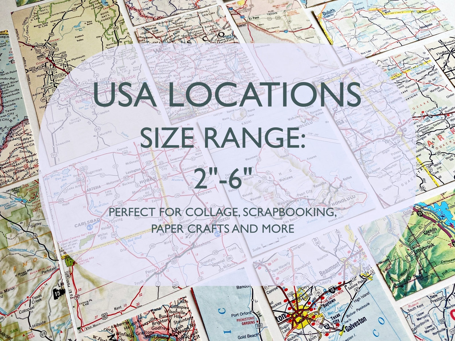USA Vintage Map Scrap Pieces, Geography Project, Scrapbook Map ...