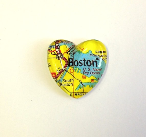 Boston MA Vintage Map Boston gifts map gifts Boston Etsy