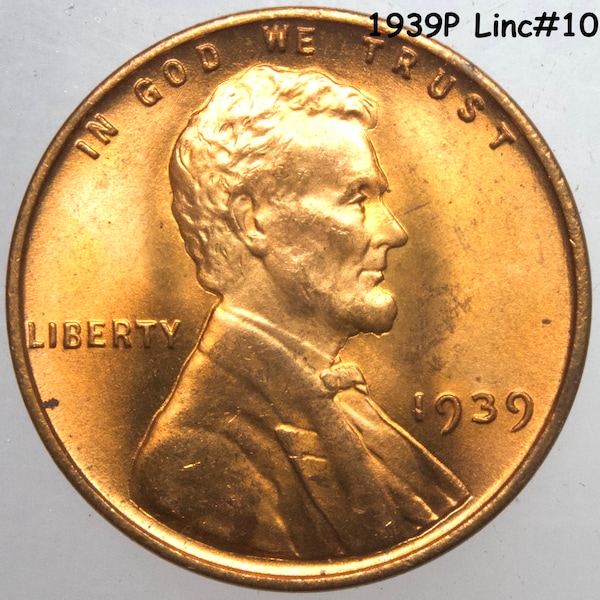 1939P 1954P 1955S MS ORIGINAL FINISH Lincoln Wheat Cent